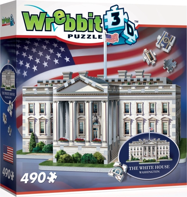 WREBBIT 3D puzzle Fehér Ház, 490 darab
