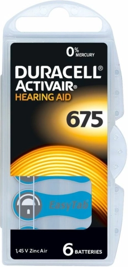 DURACELL Activair 675 hallókészülék-elem, 6 db