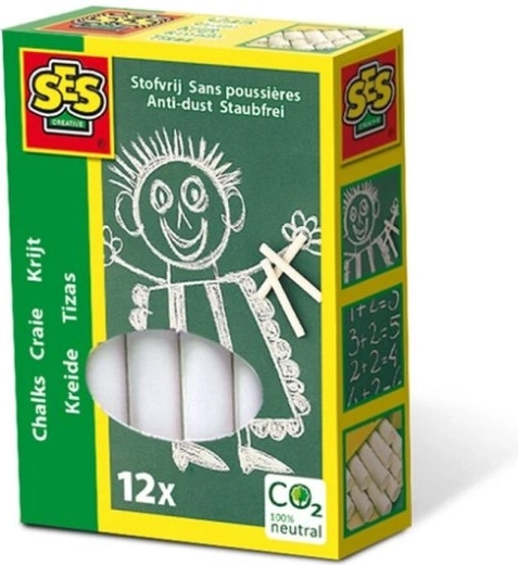 SES pormentes fehér kréta 12 db