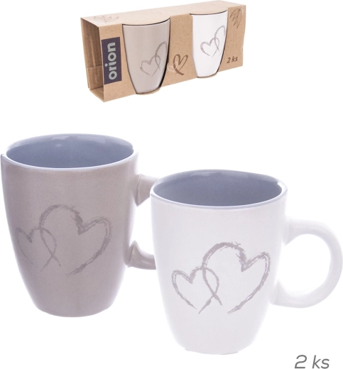 2 darabos Double Love szíves kerámia bögre szett 140 ml