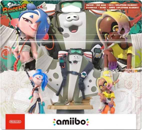 Amiibo Splatoon Raiders Shiver, Frye és Big Man - 1 db