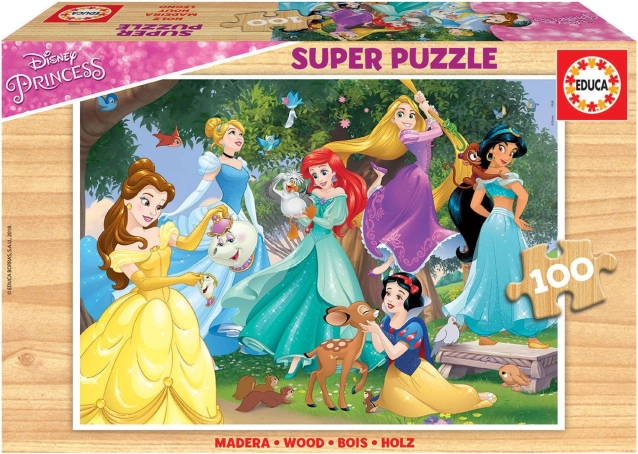 DISNEY hercegnők fa puzzle 100 darabos EDUCA