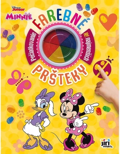 színes ujjfestékek Minnie egér könyvvel