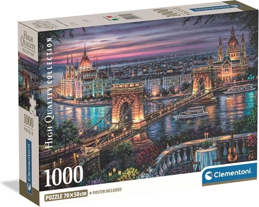 Clementoni puzzle Compact Fények a Dunán 1000 darab