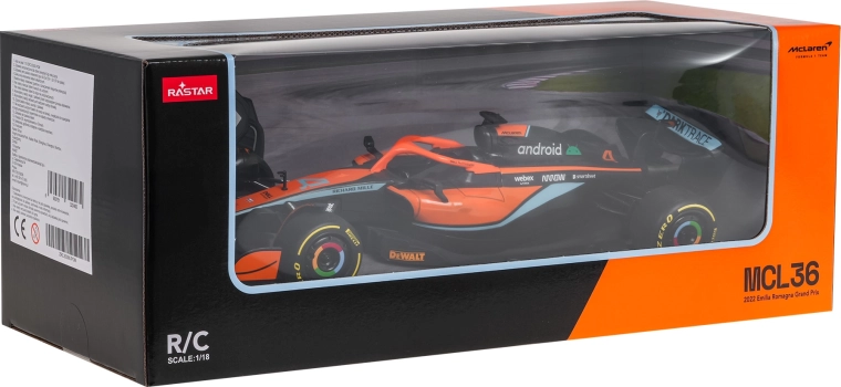 Rastar távirányítós McLaren MCL36 Formula–1-es modell 1:18 méretarányban