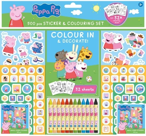 Peppa malac matricakészlet kifestővel és zsírkrétákkal (500 db)