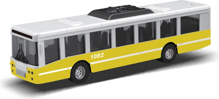 Tömegközlekedési busz lendkerekes 16 cm – sárga