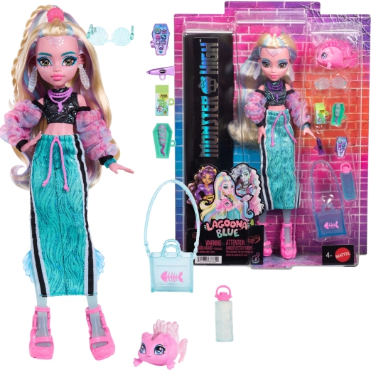 Monster High Lagoona Blue baba kiegészítőkkel