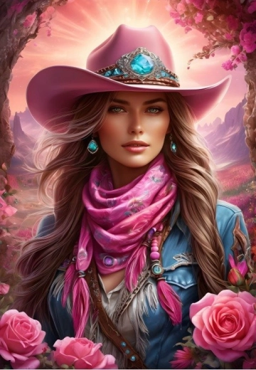 BLUEBIRD puzzle Rózsaszín cowgirl 1000 darab