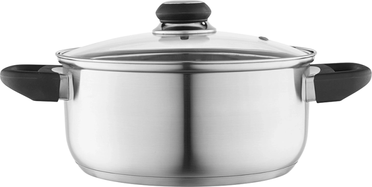 Altom Design Emilio rozsdamentes acél lábas 3,2 l / 22 cm üveg fedővel