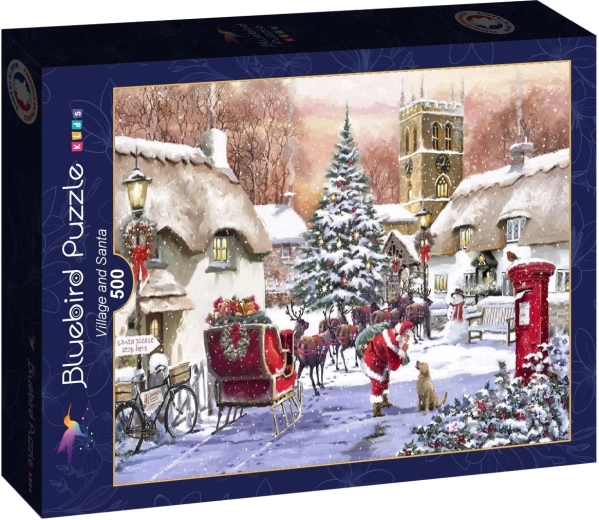 Bluebird puzzle Mikulás a faluban 500 darab