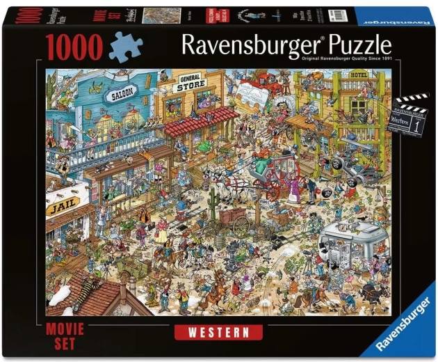Ravensburger puzzle filmes szett Western 1000 darab