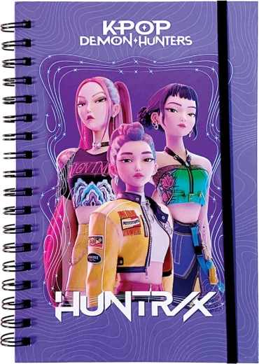 K-Pop Demon Hunters HUNTR/X lila spirálfüzet