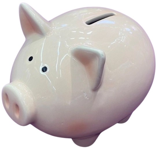 Kerámia persely malac 15,5 cm