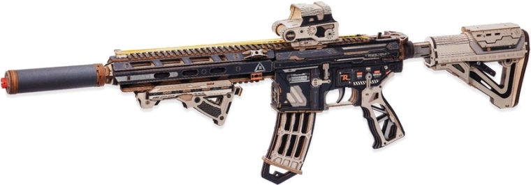 RoboTime ROKR 3D fa összerakható gumilövő puska M416 Carbine