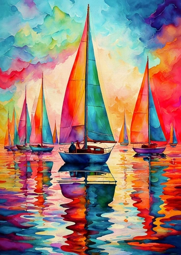 Enjoy puzzle színes vitorlások 1000 darabos