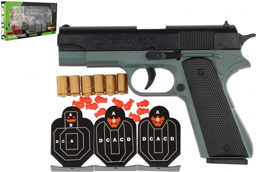 Hab töltényes pisztoly céltáblákkal