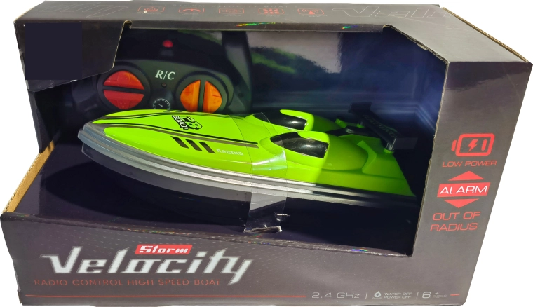 R/C gyorshajó Velocity Storm 1:16 2,4 GHz lime zöld