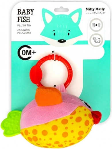 Felfüggeszthető plüss halacska Baby fish rózsaszín - 1 db