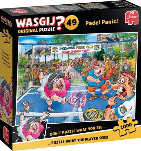 Jumbo Wasgij Original 49: Pánik a padelpályán! puzzle 1000 darab