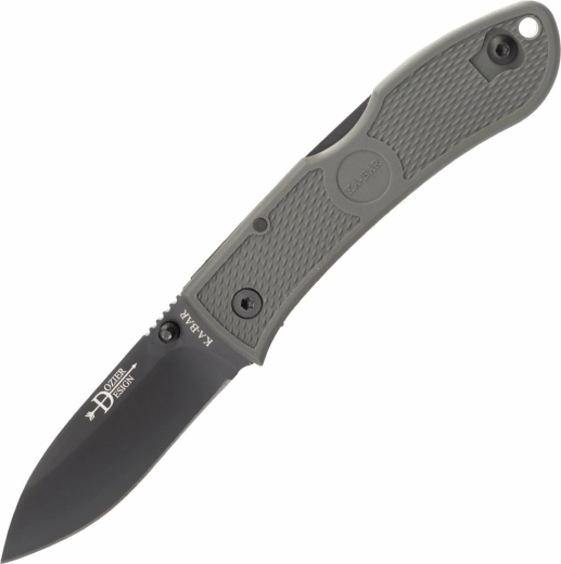 KA-BAR Dozier Hunter zsebkés, fekete penge, zöld Zytel markolat