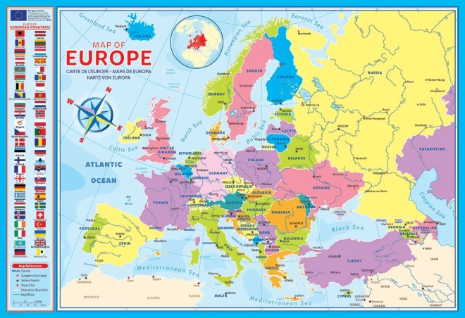 EUROGRAPHICS Európa térkép kirakó, 200 darab