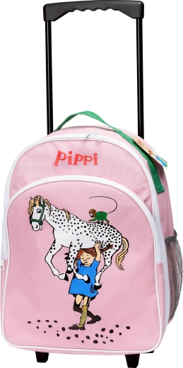 Pippi rózsaszín, kerekes gyerekbőrönd