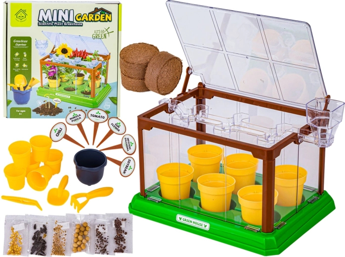 Mini üvegház gyerekeknek kiegészítőkkel