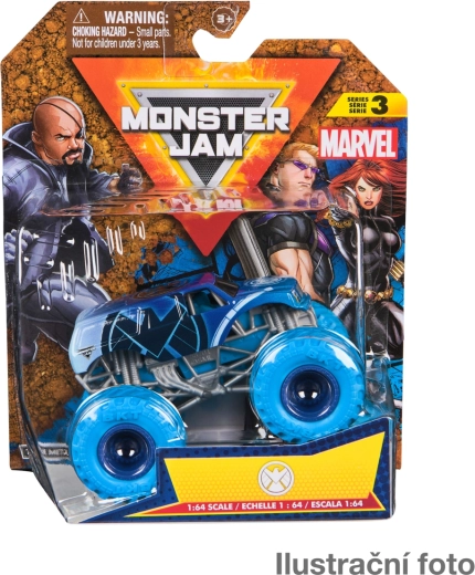 Monster Jam fém modell monster truck Marvel 1:64 – vegyes