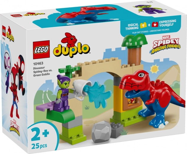 LEGO DUPLO Marvel Spidey-Rex vs. Zöld Manó – építőkészlet a legkisebbeknek