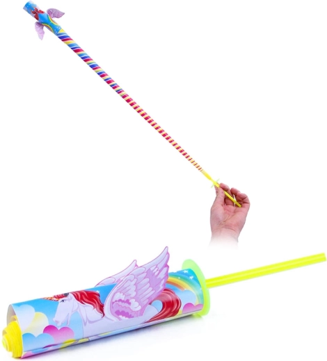 Papír felcsévélhető jojo egyszarvúval 20 cm - 1 db