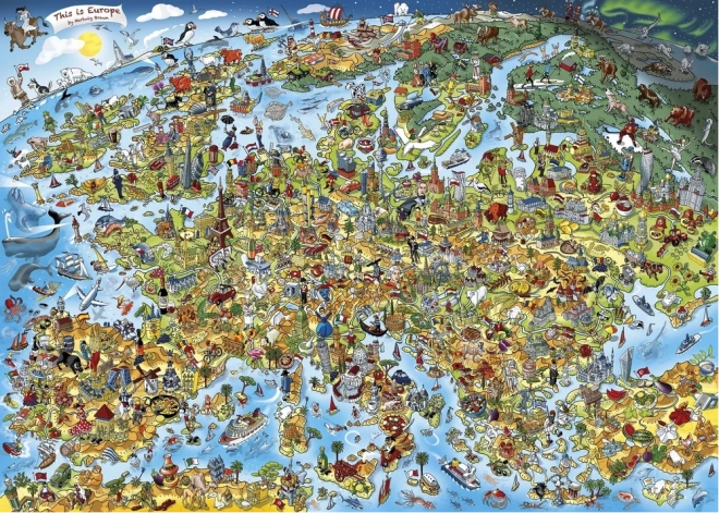 Puzzle Ez Európa 1000 darabos GIBSONS