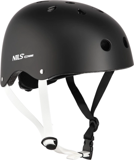 NILS Extreme MTW001 sisak – fekete freestyle bukósisak – XS (48–52 cm)