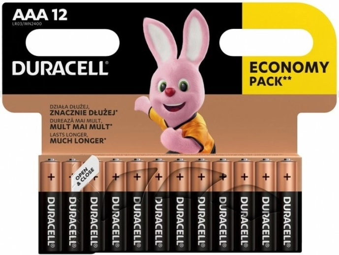 Alkáli elemek AAA DURACELL Basic, 12 db
