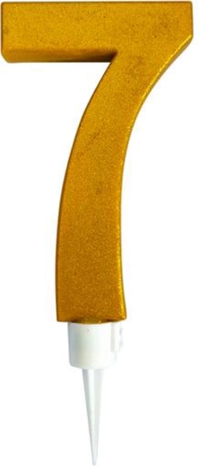 Tortagyertya 7-es szám arany 16 cm
