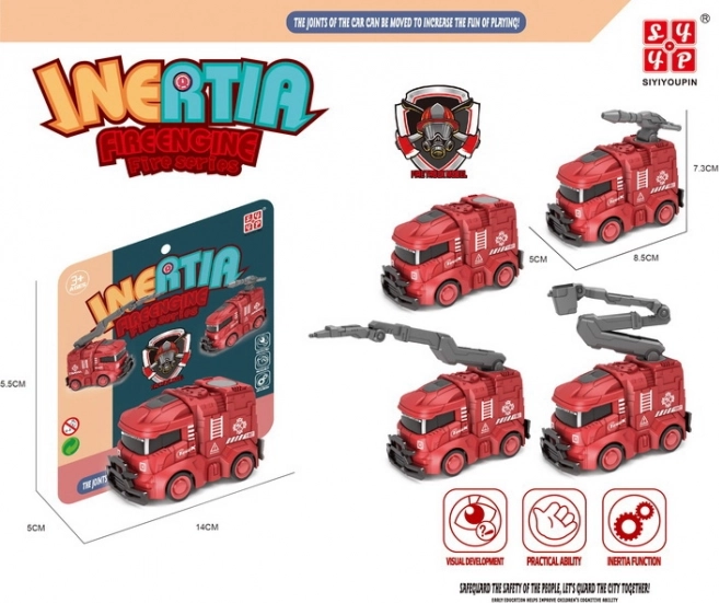 Lendkerekes tűzoltóautó 8,5 cm