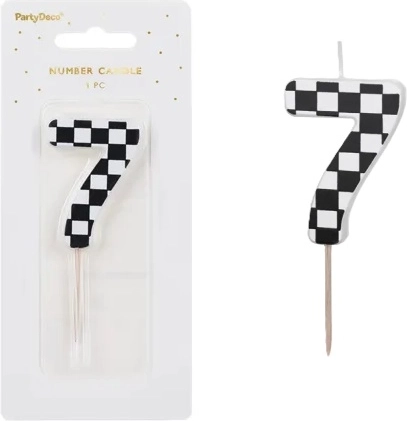 Születésnapi gyertya 7-es szám 5,5 cm mix – 1 db