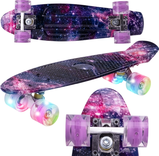 Penny board világító kerekekkel – Space