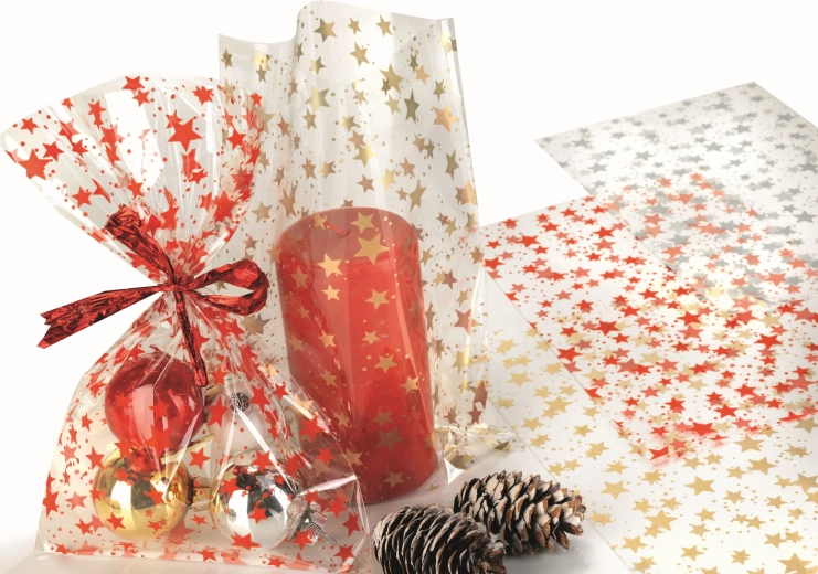 Átlátszó celofán tasak 16 × 25 cm Star