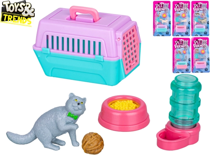 Macska szállítóboxszal és kiegészítőkkel – Toys&Trends
