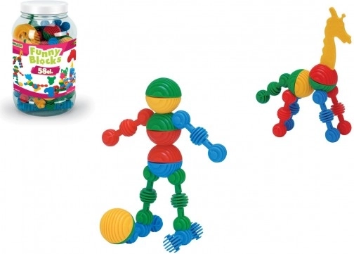 Építőkocka Vicces Blokkok Nagy 58 db