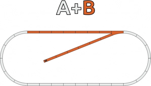 Roco geoLINE B sínkészlet ágyazattal (csonkavágány) H0