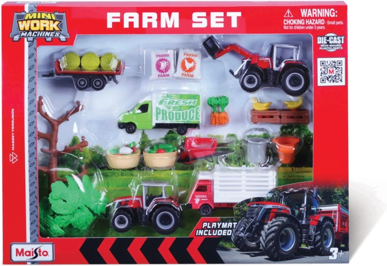 Maisto mega farm szett Massey Ferguson