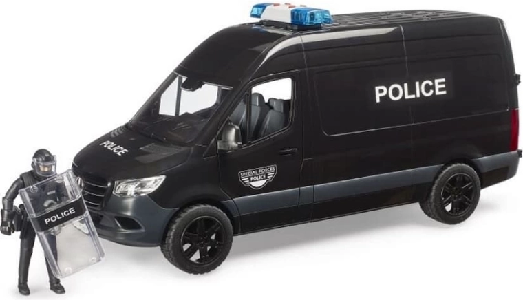 Bruder rendőrségi furgon Mercedes‑Benz Sprinter rohamrendőrrel