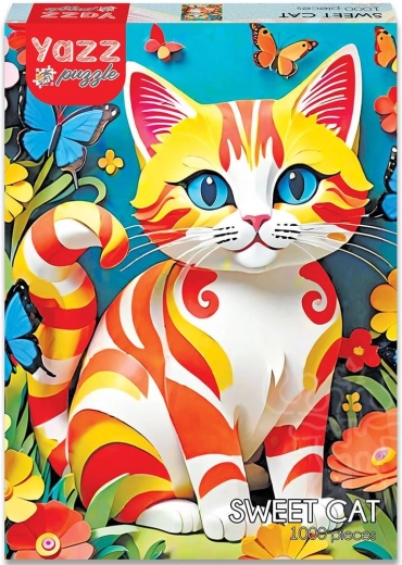 YAZZ Puzzle aranyos kiscica 1000 darabos