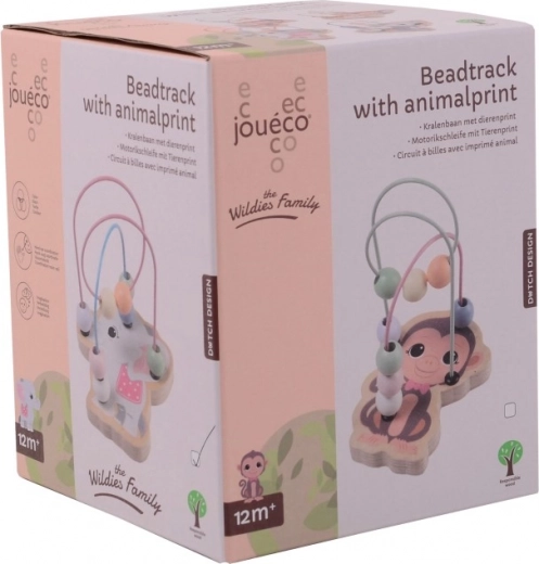 Fából készült gyöngylabirintus állatkákkal