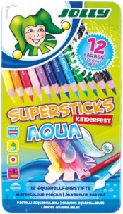 JOLLY Supersticks Aqua akvarell ceruzák, 12 szín, fémdobozban