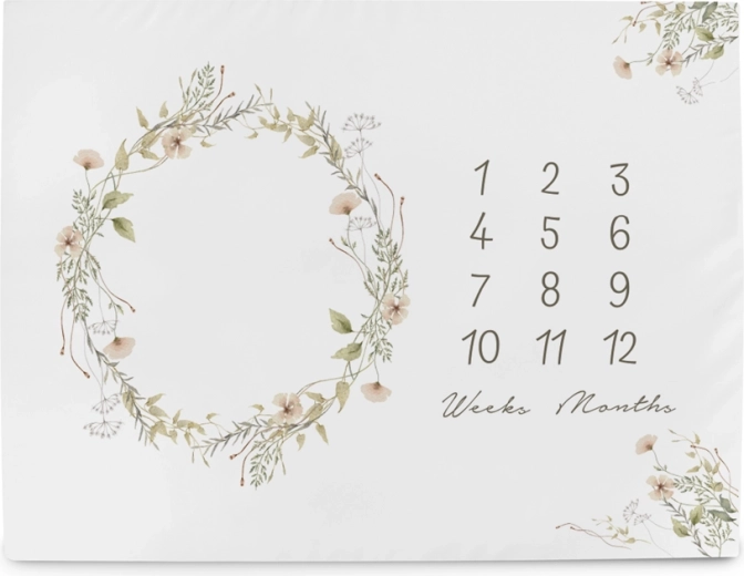 Ceba Baby mérföldkő fotóalátét Basic Summer Flowers 92 × 72 cm