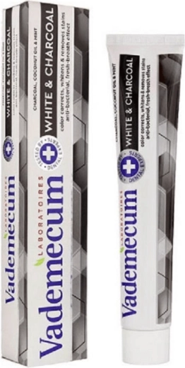 Vademecum ProLine White & Charcoal fehérítő fogkrém 75 ml