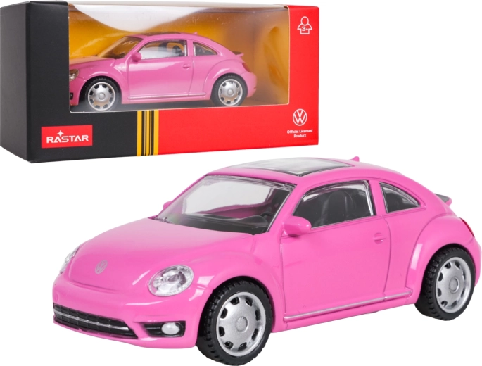Volkswagen Beetle rózsaszín fém modell 1:43 RASTAR